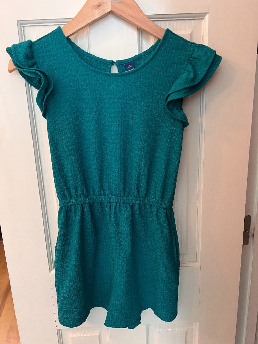 Old Navy girls teal romper size large (10-12)